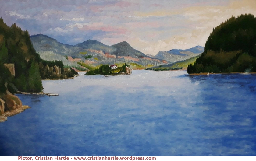 Lacul Colibita pictor Cristian Hartie